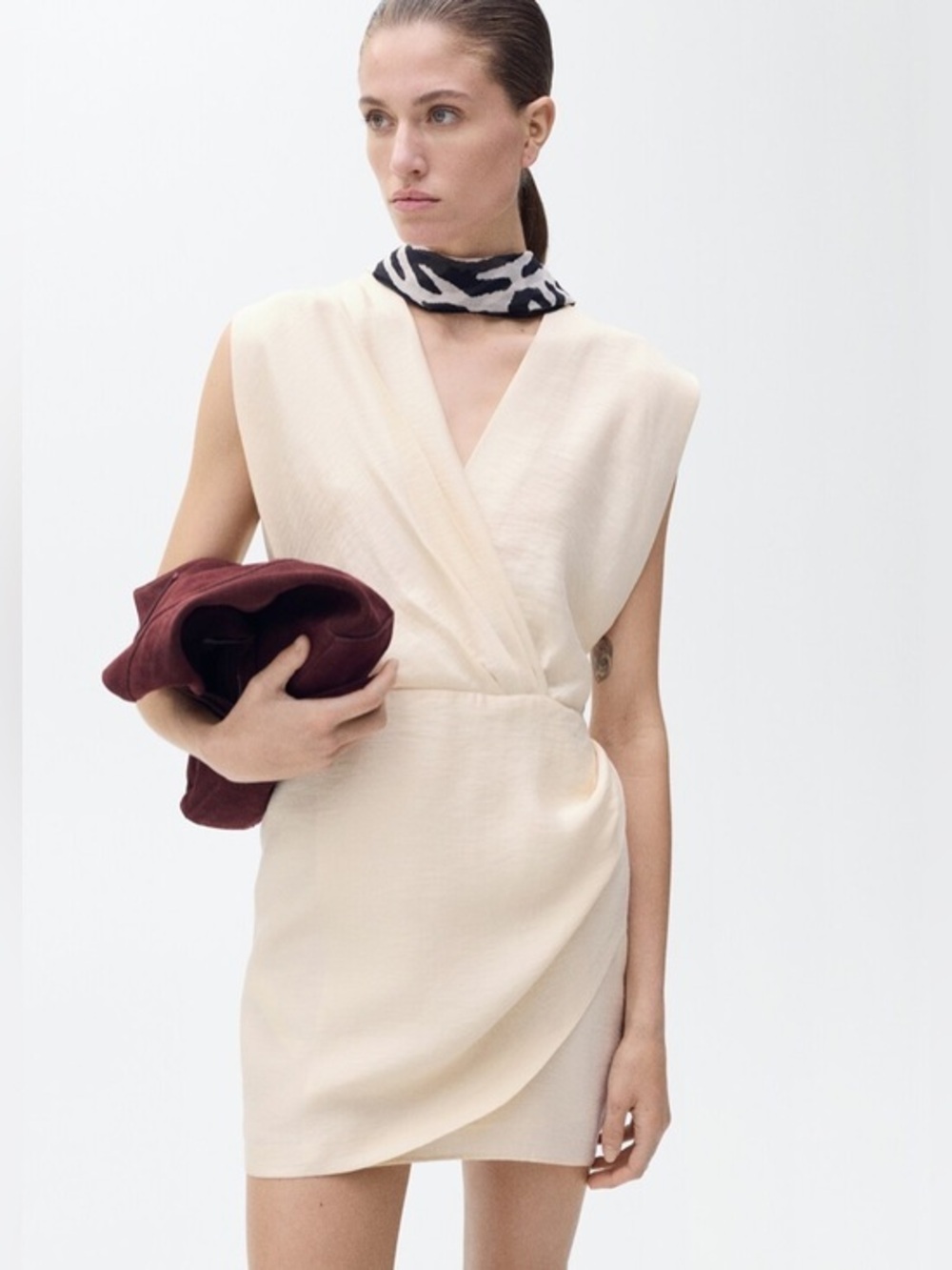 Mango Lyocell Wrap Dress Size 4